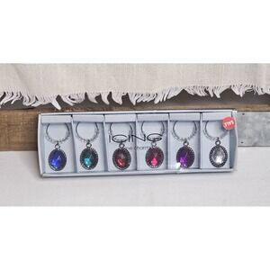 Icing Wine Charms Multi Colored Gems Stones Ocean, Pool, Boating, Summer Fun